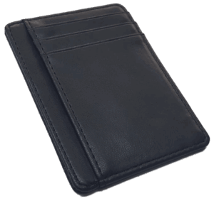 ארנק עור שחור עם חריטה