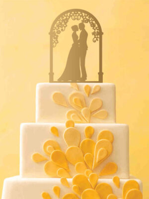 קישוט לעוגת חתונה בחיתוך לייזר