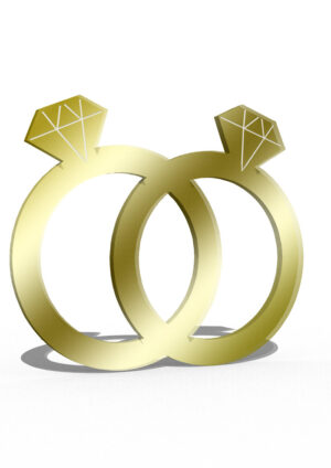 קישוט לחתונות - פרספקס מראה